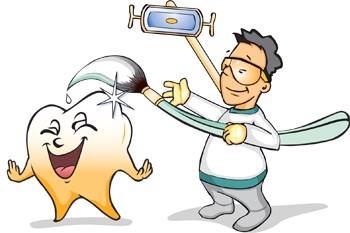 Teeth cleaning cartoon